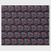 USA Flag Paint Spritzer Geschenkpapier (Flach)