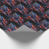 USA Flag Paint Spritzer Geschenkpapier (Ecke)