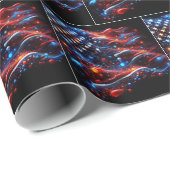 USA Flag Paint Spritzer Geschenkpapier (Rolleneckpunkt)