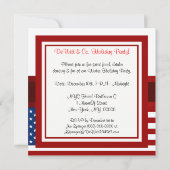 USA Flag Party Einladung Red White Blue (Rückseite)