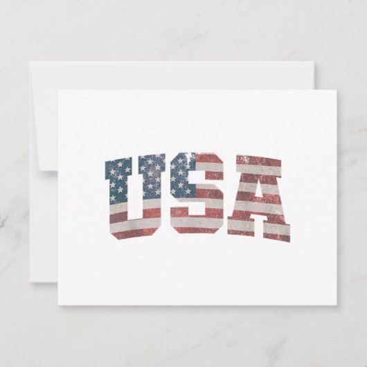 USA Flag Patriotic 4. Juli Amerika Save The Date (Vorderseite)