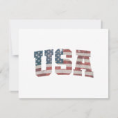 USA Flag Patriotic 4. Juli Amerika Save The Date (Rückseite)