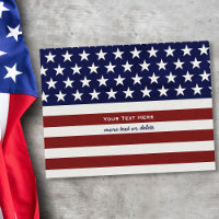 USA Flag Patriotic 4. Juli Blank Back