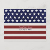 USA Flag Patriotic 4. Juli Blank Back Postkarte (Vorderseite)