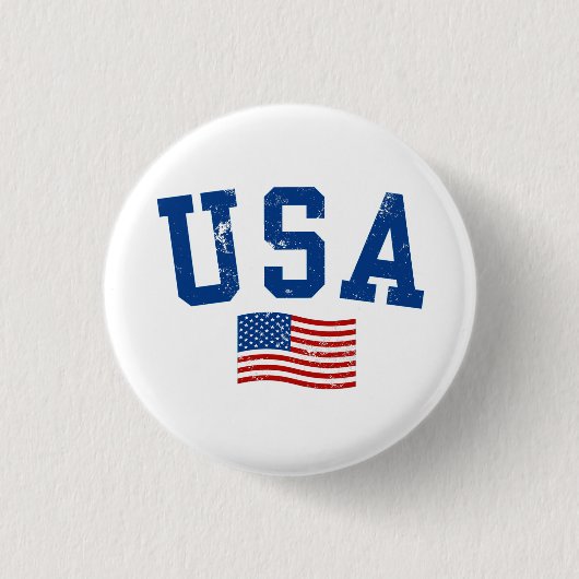 USA Flag Patriotic 4. Juli Button (Vorderseite)