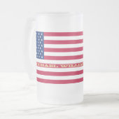 USA Flag Patriotic America Individuelle Name Monog Mattglas Bierglas (Vorderseite Links)