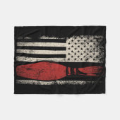 Usa Flag Patriotic American Bowler Gift Bowling Pi Fleecedecke (Vorderseite (Horizontal))