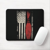 Usa Flag Patriotic American Bowler Gift Bowling Pi Mousepad (Mit Mouse)
