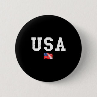 Usa flag patriotic american flag 4th of july men button
