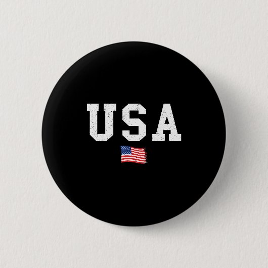 Usa flag patriotic american flag 4th of july men button (Vorderseite)