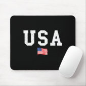 Usa flag patriotic american flag 4th of july men mousepad (Mit Mouse)