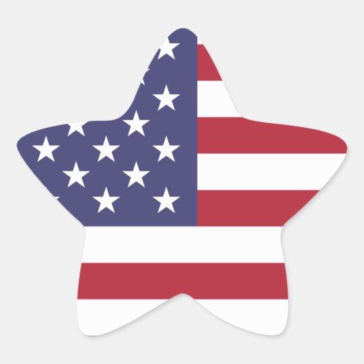 USA Flag Patriotic American Flag US Flagge Stern-Aufkleber (Vorderseite)