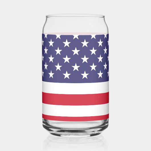 USA Flag Patriotic American Red White Blue  Dosenglas (Vorderseite)