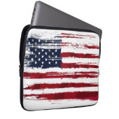USA Flag Patriotic American Red White Blue Laptopschutzhülle (Vorne Rechts)