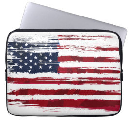 USA Flag Patriotic American Red White Blue Laptopschutzhülle