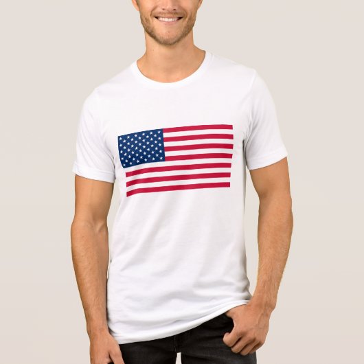 USA Flag Patriotic American Tri-Blend Shirt (Vorderseite)