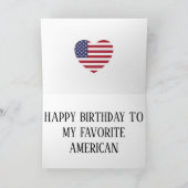 USA Flag Patriotic Birthday Karte (Innenseite)