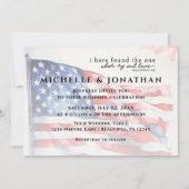 USA Flag Patriotic Christlich Bible Verse Wedding Einladung (Vorderseite)