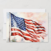 USA Flag Patriotic Christlich Bible Verse Wedding Einladung (Rückseite)