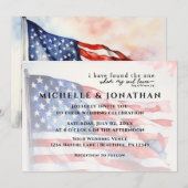USA Flag Patriotic Christlich Bible Verse Wedding Einladung (Vorne/Hinten)