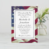 USA Flag Patriotic Christlich Bible Verse Wedding Einladung (Stehend Vorderseite)