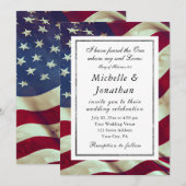 USA Flag Patriotic Christlich Bible Verse Wedding Einladung (Vorne/Hinten)