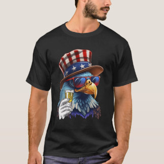 Usa Flag Patriotic Eagle Sonnenbrille 4th July be T-Shirt