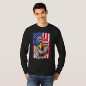 USA Flag Patriotic Eagle Sunglasses 4th Of July Be T-Shirt (Vorne ganz)