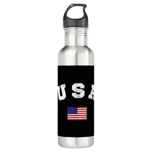 USA Flag Patriotic Edelstahlflasche (Vorderseite)