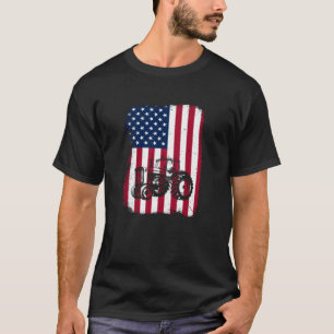 USA Flag Patriotic Farm Men Women Boys Farm Tri T-Shirt