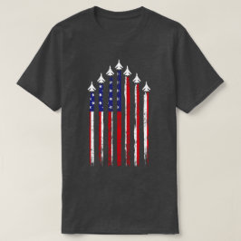 USA Flag Patriotic Fighting Jets T-Shirt