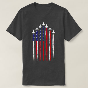 USA Flag Patriotic Fighting Jets T-Shirt