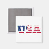 USA Flag Patriotic Magnet (Vorderseite/Rückseite)