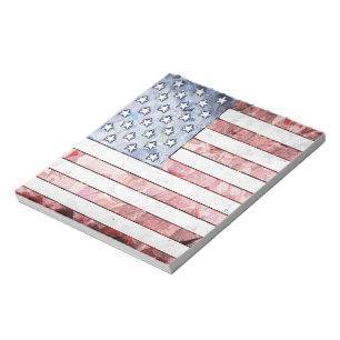 USA FLAG PATRIOTIC NOTE PAD STATIONERY NOTIZBLOCK
