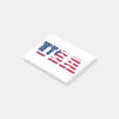 USA Flag Patriotic Post-it Klebezettel (angewinkelt)