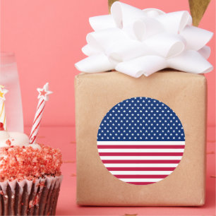 USA Flag Patriotic Stars Streifen Big Round Aufkle Runder Aufkleber