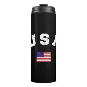 USA Flag Patriotic Thermosbecher