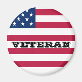USA Flag Patriotic Veteran USA Magnet