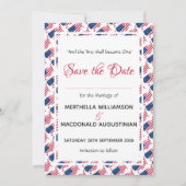 USA FLAG PATRIOTIC Wedding Custom Christlich Save The Date (Vorderseite)