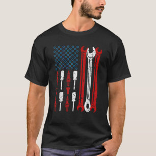 USA Flag Patriotisches amerikanisches Auto Diesel  T-Shirt