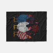 USA Flag Patriotisches Hühnchen Lover 4. Juli 1 Fleecedecke (Vorderseite (Horizontal))