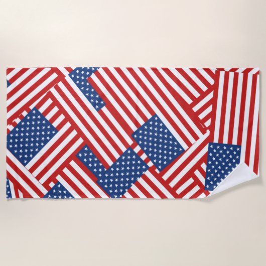 USA Flag Pattern Strandtuch (Vorderseite)