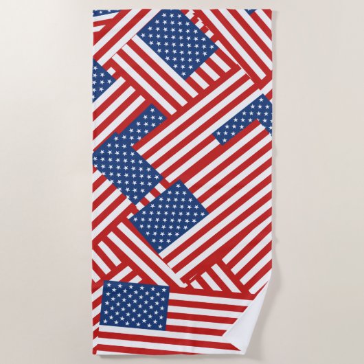 USA Flag Pattern Strandtuch (Vorderseite)