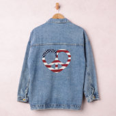 USA Flag Peace Heart Jeansjacke (Hangar)