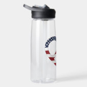 USA Flag Peace Heart Trinkflasche (Rechts)