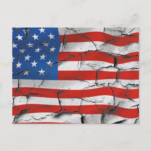 USA Flag Peeling Paint Postkarte (Vorderseite)
