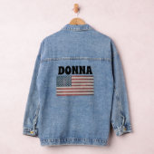 USA FLAG Personalisiert NAME Denim Jacket Jeansjacke (Hangar)