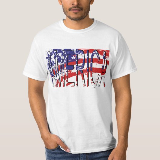 USA Flag Phantastisch Fab Two-Tone T-Shirt (Vorderseite)