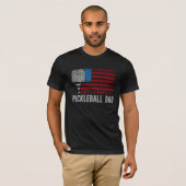 USA Flag Pickleball Dad T-Shirt (Vorne ganz)