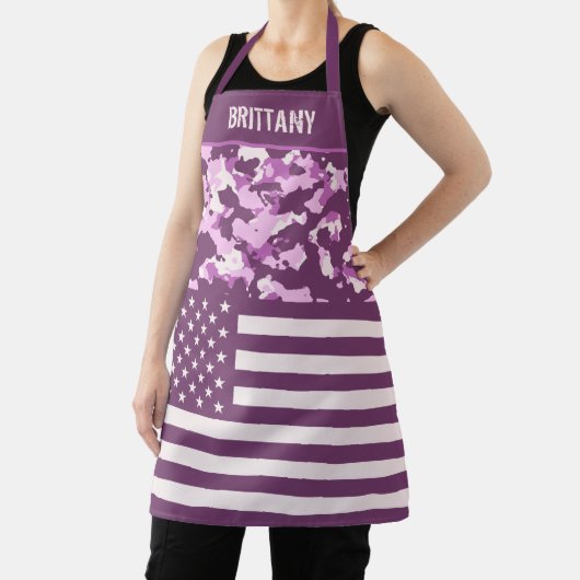 USA Flag Pink Camouflage Custom Schürze (InSitu)